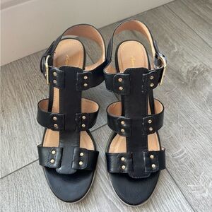 NWOT Black Heel Sandals
